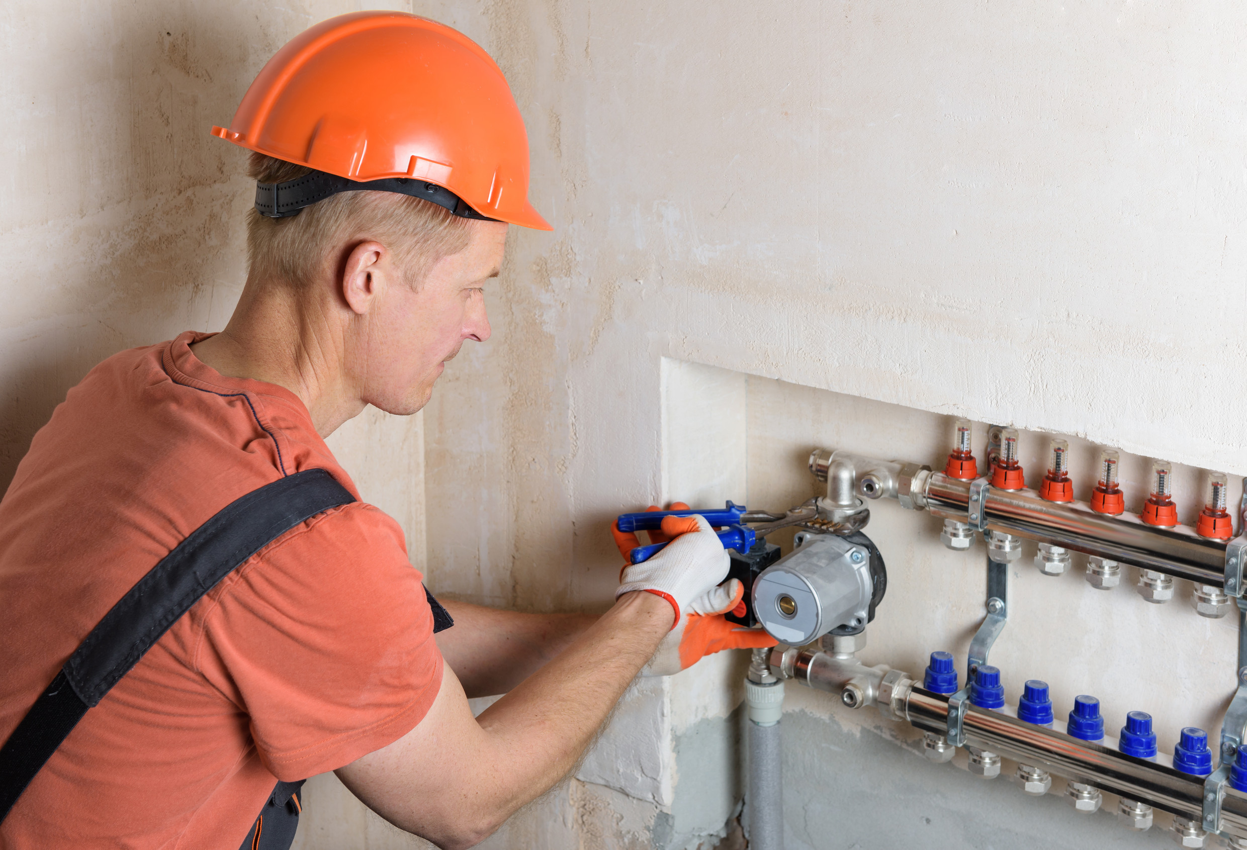 Indoor heating installation.